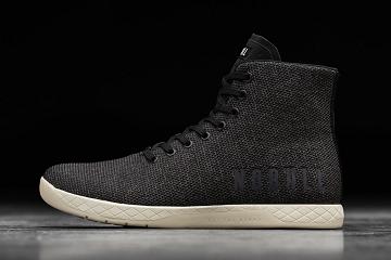 Black Nobull High-Top Heather Men's Trainers | CA A1235H